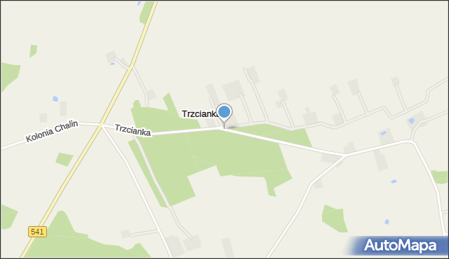 Trzcianka gmina Tłuchowo, Trzcianka, mapa Trzcianka gmina Tłuchowo