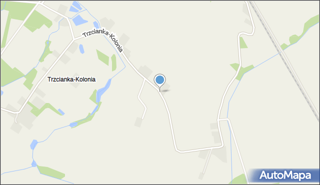 Trzcianka-Kolonia gmina Osiek, Trzcianka-Kolonia, mapa Trzcianka-Kolonia gmina Osiek