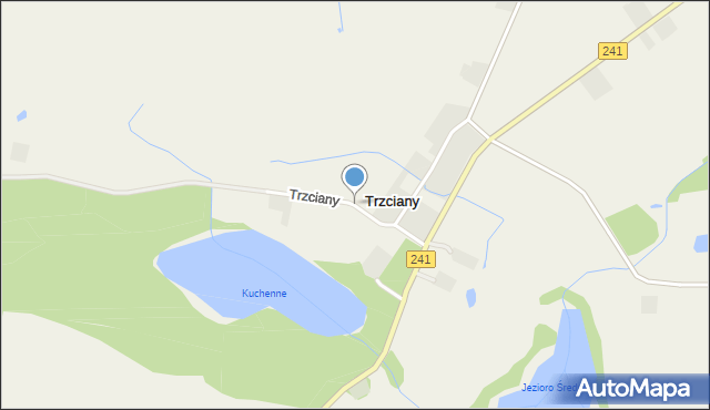 Trzciany gmina Sępólno Krajeńskie, Trzciany, mapa Trzciany gmina Sępólno Krajeńskie