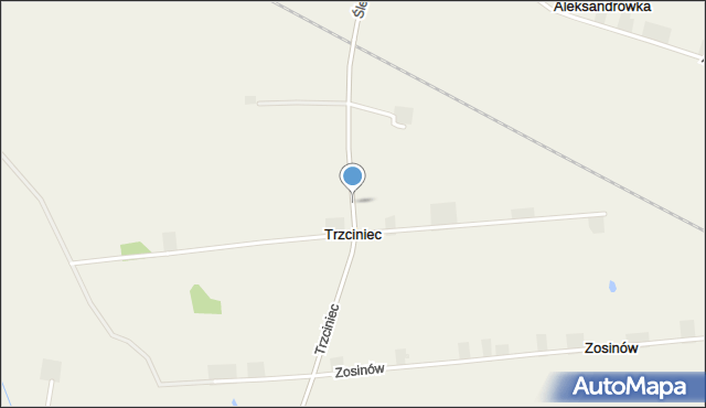 Trzciniec gmina Bedlno, Trzciniec, mapa Trzciniec gmina Bedlno