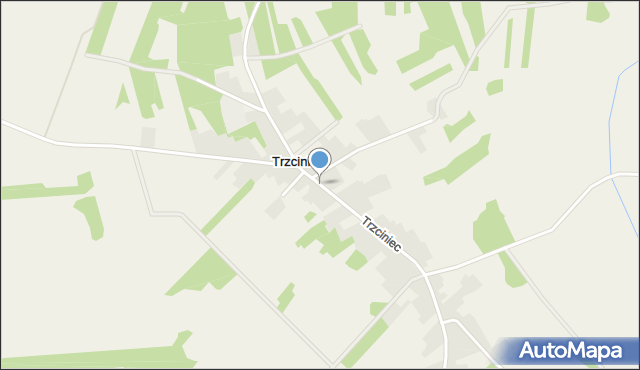 Trzciniec gmina Skórzec, Trzciniec, mapa Trzciniec gmina Skórzec