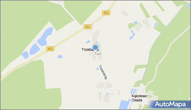 Trzebania, Trzebania, mapa Trzebania