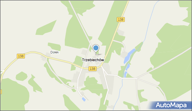 Trzebiechów gmina Maszewo, Trzebiechów, mapa Trzebiechów gmina Maszewo