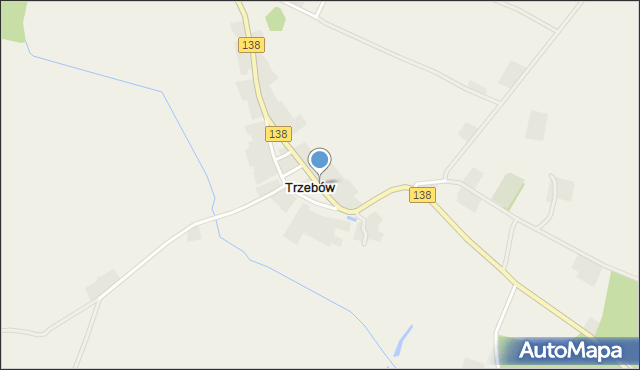 Trzebów gmina Sulęcin, Trzebów, mapa Trzebów gmina Sulęcin