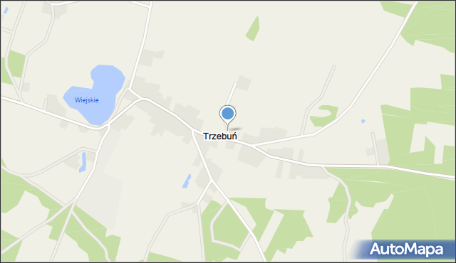 Trzebuń gmina Dziemiany, Trzebuń, mapa Trzebuń gmina Dziemiany