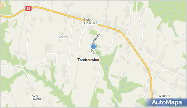 Trzetrzewina, Trzetrzewina, mapa Trzetrzewina