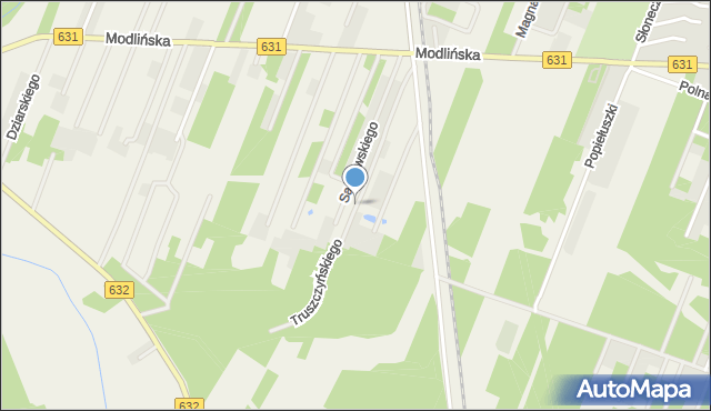 Wieliszew, Truszczyńskiego Józefa, por. rez., mapa Wieliszew
