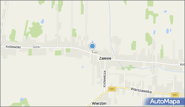 Wierzbin, Trakt Królewski, mapa Wierzbin