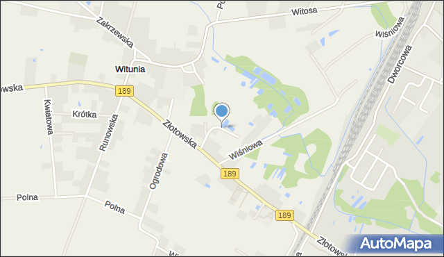 Witunia, Truskawkowa, mapa Witunia