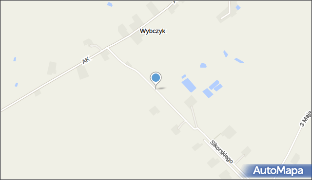 Wybczyk, Trybowskiego Zygmunta, ks., mapa Wybczyk