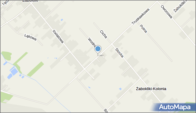 Żabokliki gmina Siedlce, Truskawkowa, mapa Żabokliki gmina Siedlce