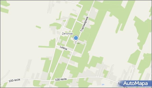 Zagościniec gmina Wołomin, Tramwajowa, mapa Zagościniec gmina Wołomin