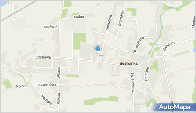 Bestwinka, Tulipanów, mapa Bestwinka