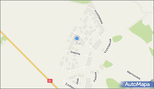 Bydlino, Turkusowa, mapa Bydlino