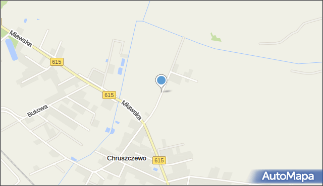 Chruszczewo, Tulipanowa, mapa Chruszczewo