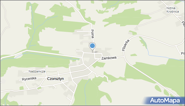 Czorsztyn, Turystyczna, mapa Czorsztyn