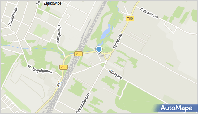 Dąbrowa Górnicza, Tulipanowa, mapa Dąbrowa Górnicza