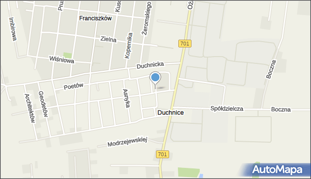 Duchnice, Tuwima Juliana, mapa Duchnice