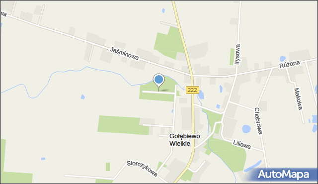 Gołębiewo Wielkie, Tulipanowa, mapa Gołębiewo Wielkie