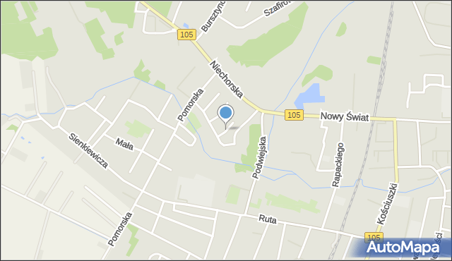 Gryfice, Tuwima Juliana, mapa Gryfice