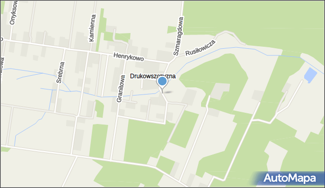 Henrykowo gmina Grabówka, Turkusowa, mapa Henrykowo gmina Grabówka