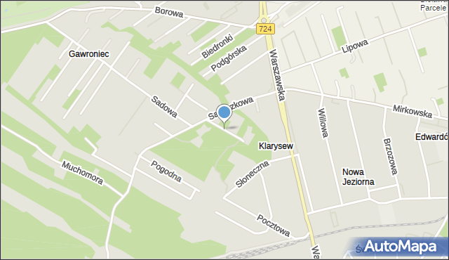 Konstancin-Jeziorna, Tulipanów, mapa Konstancin-Jeziorna