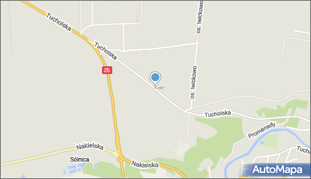 Koronowo powiat bydgoski, Tucholska, mapa Koronowo powiat bydgoski