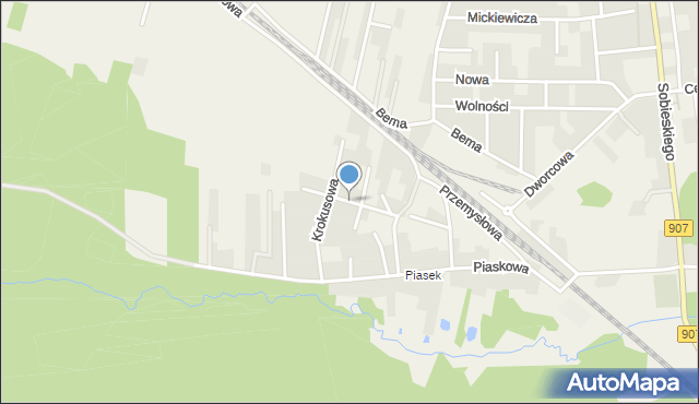 Koszęcin powiat lubliniecki, Tulipanowa, mapa Koszęcin powiat lubliniecki