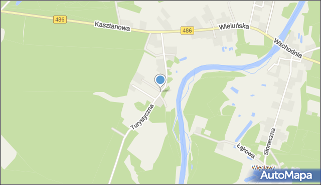 Krzeczów gmina Wierzchlas, Turystyczna, mapa Krzeczów gmina Wierzchlas