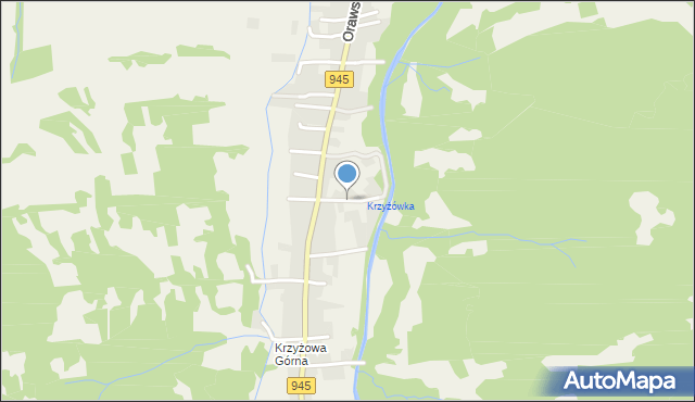 Krzyżowa gmina Jeleśnia, Turystyczna, mapa Krzyżowa gmina Jeleśnia