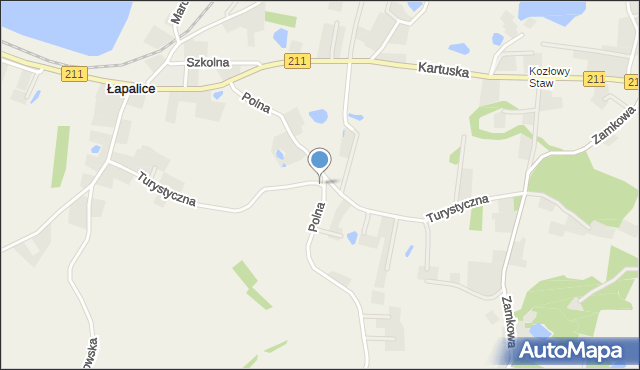 Łapalice, Turystyczna, mapa Łapalice