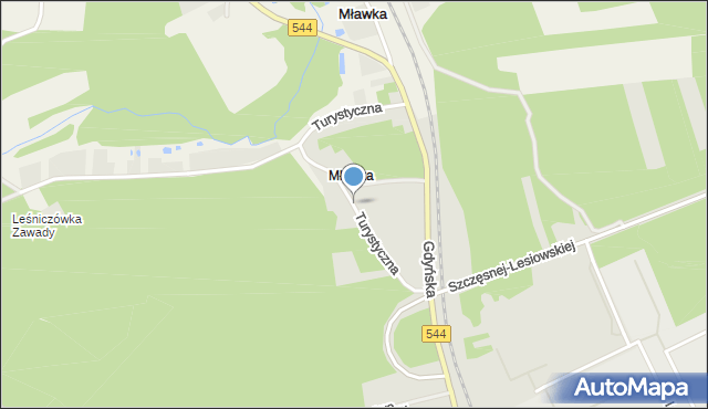 Mława, Turystyczna, mapa Mława