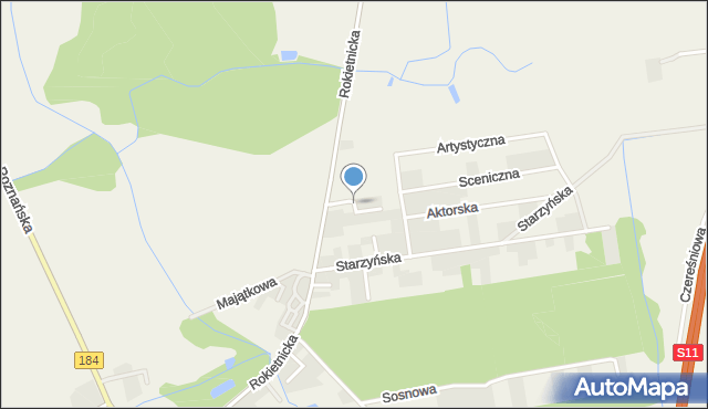 Napachanie, Turkusowa, mapa Napachanie