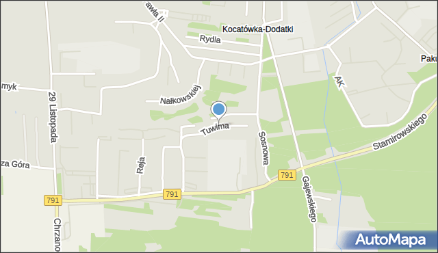 Olkusz, Tuwima Juliana, mapa Olkusz