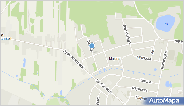 Pajęczno, Tuwima Juliana, mapa Pajęczno