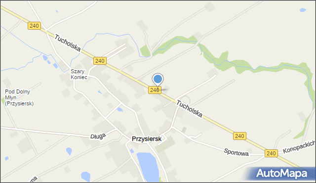 Przysiersk, Tucholska, mapa Przysiersk