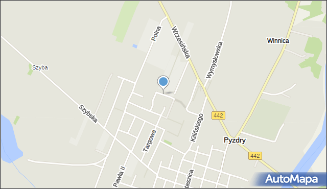 Pyzdry, Tuwima Juliana, mapa Pyzdry