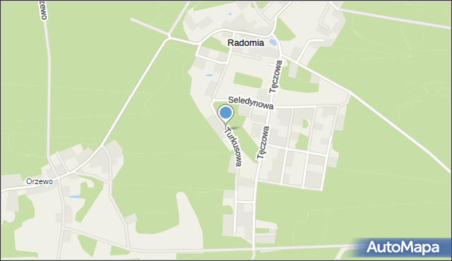 Radomia, Turkusowa, mapa Radomia