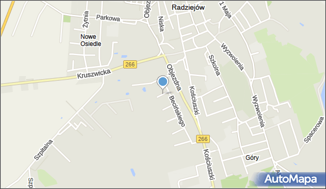 Radziejów, Tuwima Juliana, mapa Radziejów