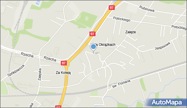 Rzeszów, Turkusowa, mapa Rzeszów