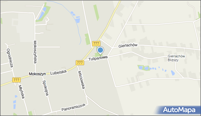 Sandomierz, Tulipanowa, mapa Sandomierza