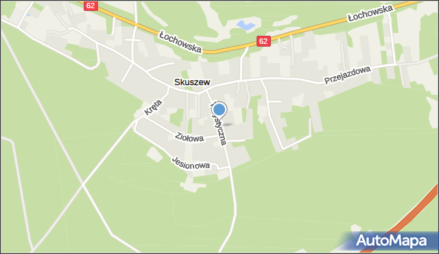 Skuszew, Turystyczna, mapa Skuszew