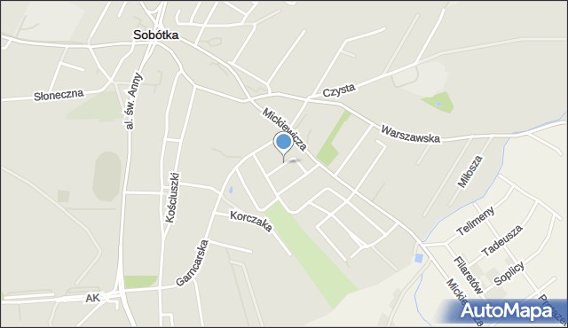 Sobótka powiat wrocławski, Tuwima Juliana, mapa Sobótka powiat wrocławski