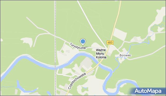 Stara Brzeźnica, Turystyczna, mapa Stara Brzeźnica