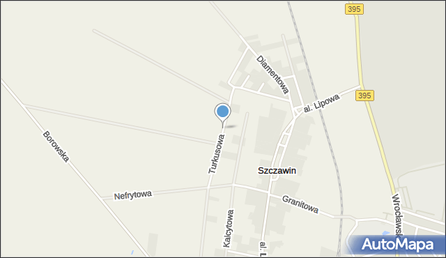 Szczawin gmina Strzelin, Turkusowa, mapa Szczawin gmina Strzelin