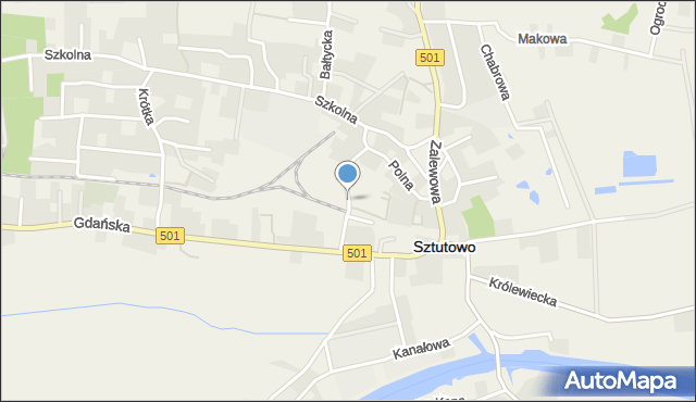 Sztutowo, Turystyczna, mapa Sztutowo