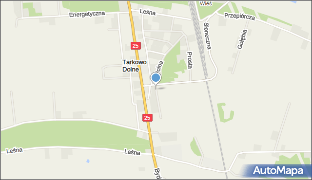 Tarkowo Dolne, Tulipanowa, mapa Tarkowo Dolne