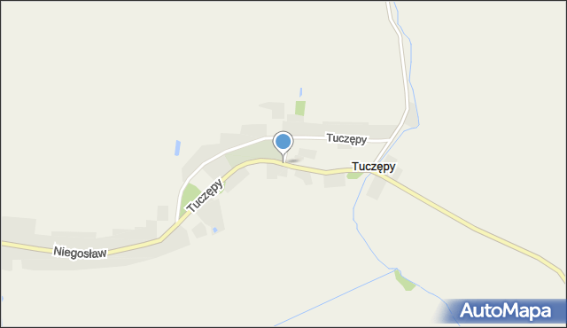 Tuczępy gmina Drezdenko, Tuczępy, mapa Tuczępy gmina Drezdenko