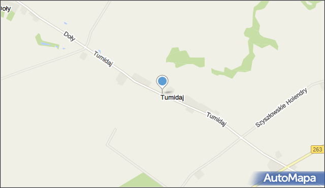 Tumidaj gmina Ostrowite, Tumidaj, mapa Tumidaj gmina Ostrowite