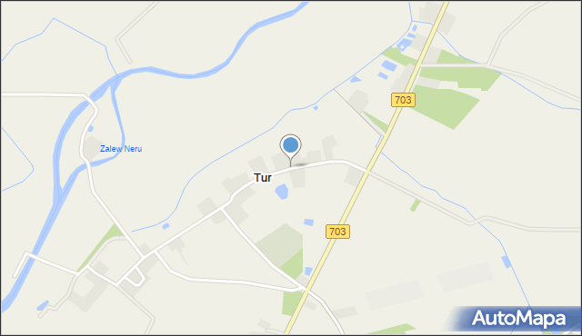 Tur gmina Wartkowice, Tur, mapa Tur gmina Wartkowice